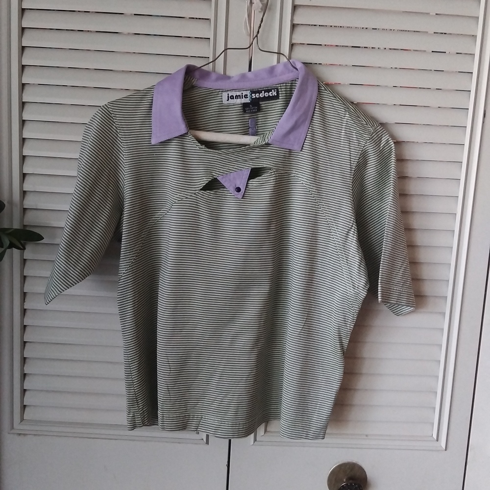 Jamie sadock crop golf/casual polo